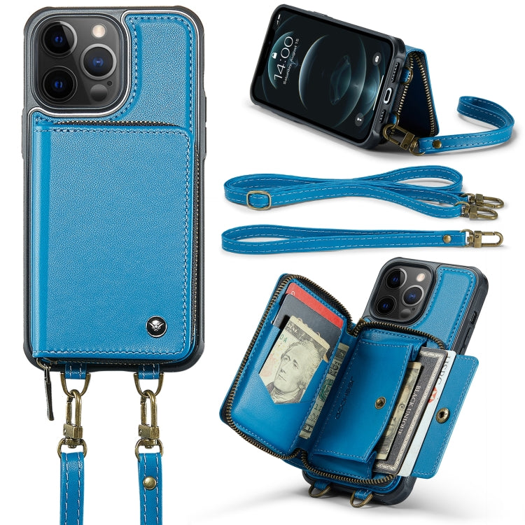 JEEHOOD C22 Series Zipper Wallet Leather Phone Case with Dual Lanyard, For iPhone 12 Pro Max, For iPhone 11, For iPhone 11 Pro, For iPhone 11 Pro Max