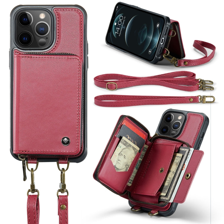 JEEHOOD C22 Series Zipper Wallet Leather Phone Case with Dual Lanyard, For iPhone 12 Pro Max, For iPhone 11, For iPhone 11 Pro, For iPhone 11 Pro Max