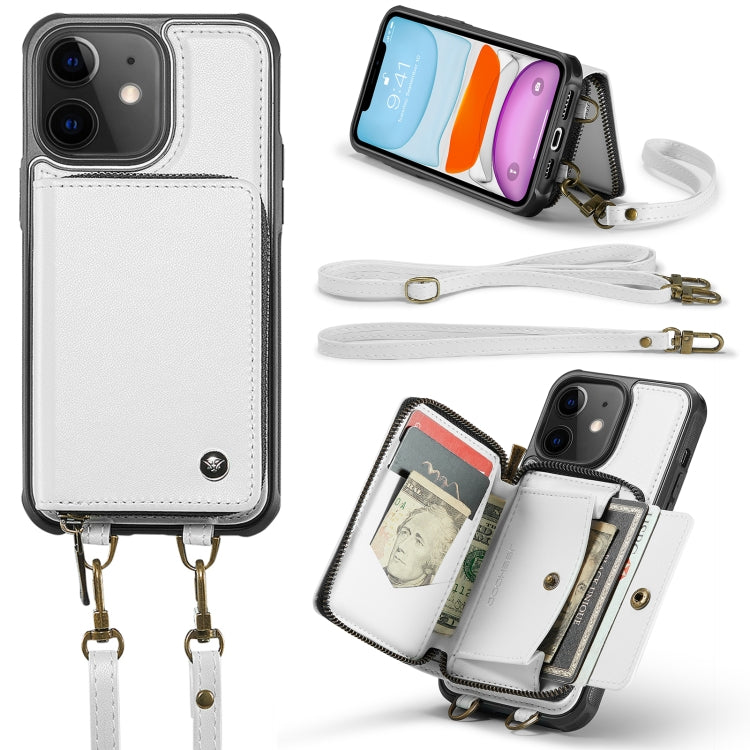 JEEHOOD C22 Series Zipper Wallet Leather Phone Case with Dual Lanyard, For iPhone 12 Pro Max, For iPhone 11, For iPhone 11 Pro, For iPhone 11 Pro Max