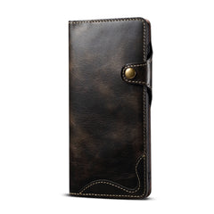 Denior Oil Wax Cowhide Magnetic Button Leather Phone Case, For Samsung Galaxy S23 5G, For Samsung Galaxy S23+ 5G, For Samsung Galaxy S23 Ultra 5G