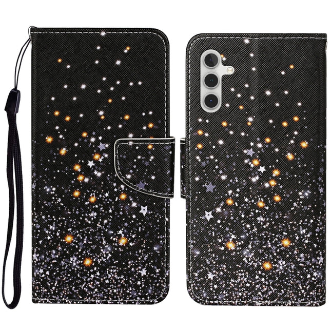 Colored Drawing Pattern Leather Phone Case, For Samsung Galaxy A54