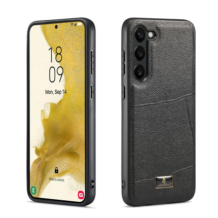 Fierre Shann Leather Texture Phone Back Cover Case, For Samsung Galaxy S23 5G, For Samsung Galaxy S23+ 5G, For Samsung Galaxy S23 Ultra 5G