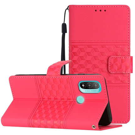 Diamond Embossed Skin Feel Leather Phone Case with Lanyard, For Motorola Moto E20 / E30 / E40, For Motorola Moto E22, For Motorola Moto E32, For Motorola Moto G7 Power