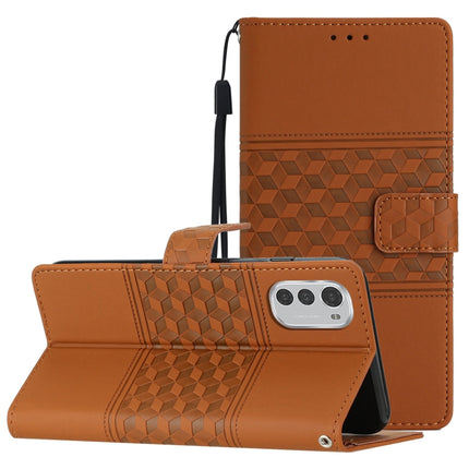 Diamond Embossed Skin Feel Leather Phone Case with Lanyard, For Motorola Moto E20 / E30 / E40, For Motorola Moto E22, For Motorola Moto E32, For Motorola Moto G7 Power