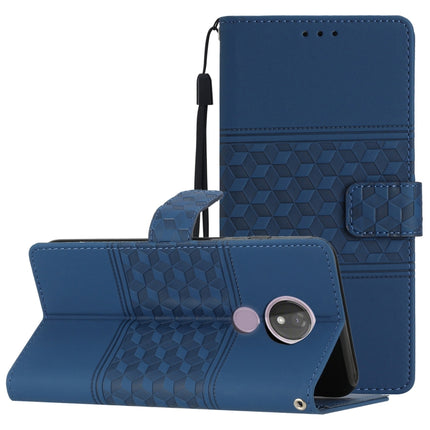 Diamond Embossed Skin Feel Leather Phone Case with Lanyard, For Motorola Moto E20 / E30 / E40, For Motorola Moto E22, For Motorola Moto E32, For Motorola Moto G7 Power
