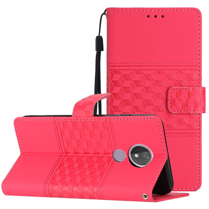 Diamond Embossed Skin Feel Leather Phone Case with Lanyard, For Motorola Moto E20 / E30 / E40, For Motorola Moto E22, For Motorola Moto E32, For Motorola Moto G7 Power