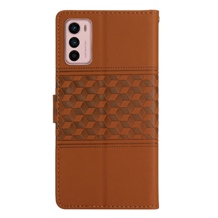 Diamond Embossed Skin Feel Leather Phone Case with Lanyard, For Motorola Moto G42, For Motorola Moto G50, For Motorola Moto G52, For Motorola Moto G60 / G40 Fushion