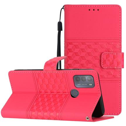 Diamond Embossed Skin Feel Leather Phone Case with Lanyard, For Motorola Moto G42, For Motorola Moto G50, For Motorola Moto G52, For Motorola Moto G60 / G40 Fushion