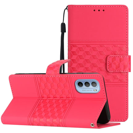 Diamond Embossed Skin Feel Leather Phone Case with Lanyard, For Motorola Moto G42, For Motorola Moto G50, For Motorola Moto G52, For Motorola Moto G60 / G40 Fushion
