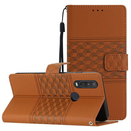 Diamond Embossed Skin Feel Leather Phone Case with Lanyard, For Motorola Moto G62, For Motorola Moto One Action