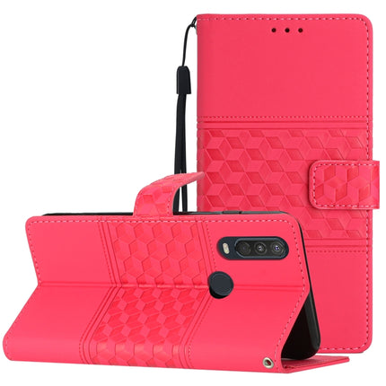 Diamond Embossed Skin Feel Leather Phone Case with Lanyard, For Motorola Moto G62, For Motorola Moto One Action