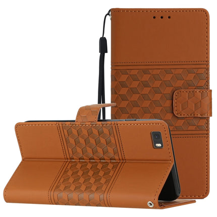 Diamond Embossed Skin Feel Leather Phone Case with Lanyard, For Honor 10 Lite, For Huawei P8 Lite, For Huawei P8 Lite 2017, For Huawei P9 Lite