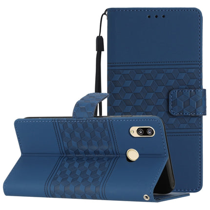 Diamond Embossed Skin Feel Leather Phone Case with Lanyard, For Huawei P20 Lite, For Huawei P20 Pro, For Huawei P30, For Huawei P30 Lite
