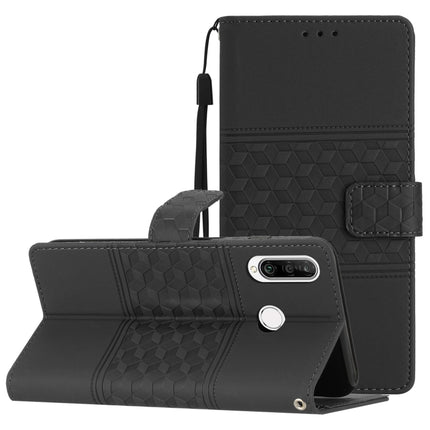 Diamond Embossed Skin Feel Leather Phone Case with Lanyard, For Huawei P20 Lite, For Huawei P20 Pro, For Huawei P30, For Huawei P30 Lite