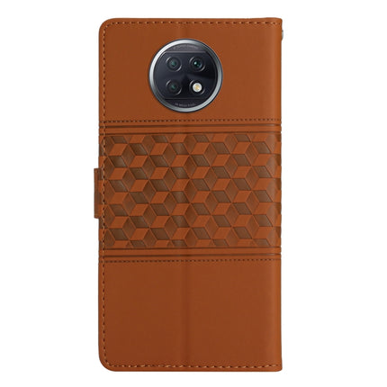 Diamond Embossed Skin Feel Leather Phone Case with Lanyard, For Xiaomi Redmi Note 9 5G / Note 9T, For Xiaomi Redmi 9A, For Xiaomi Redmi 9C, For Xiaomi Redmi 10