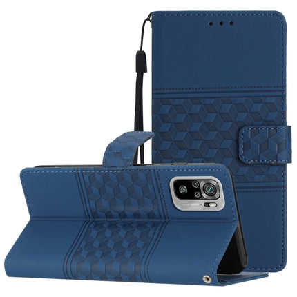 Diamond Embossed Skin Feel Leather Phone Case with Lanyard, For Xiaomi Redmi Note 8T, For Xiaomi Redmi Note 10 / Note 10S, For Xiaomi Redmi Note 10 5G, For Xiaomi Redmi Note 10 Pro / 10 Pro Max