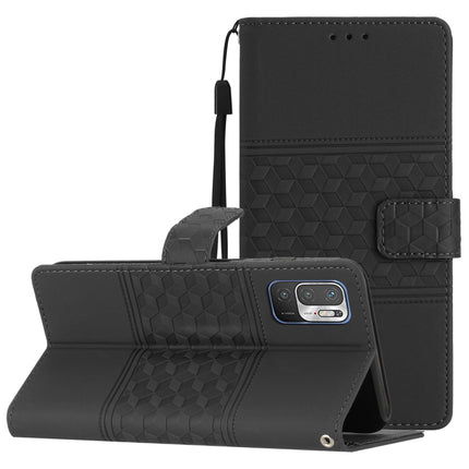 Diamond Embossed Skin Feel Leather Phone Case with Lanyard, For Xiaomi Redmi Note 8T, For Xiaomi Redmi Note 10 / Note 10S, For Xiaomi Redmi Note 10 5G, For Xiaomi Redmi Note 10 Pro / 10 Pro Max