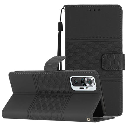 Diamond Embossed Skin Feel Leather Phone Case with Lanyard, For Xiaomi Redmi Note 8T, For Xiaomi Redmi Note 10 / Note 10S, For Xiaomi Redmi Note 10 5G, For Xiaomi Redmi Note 10 Pro / 10 Pro Max