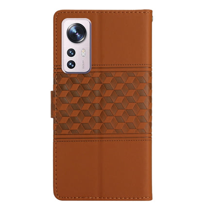 Diamond Embossed Skin Feel Leather Phone Case with Lanyard, For Xiaomi 12 Pro, For Xiaomi 12T / 12T Pro, For Xiaomi Mi 11 Ultra