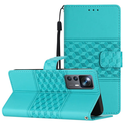 Diamond Embossed Skin Feel Leather Phone Case with Lanyard, For Xiaomi 12 Pro, For Xiaomi 12T / 12T Pro, For Xiaomi Mi 11 Ultra