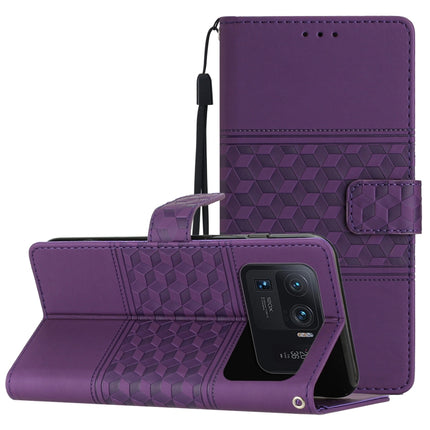 Diamond Embossed Skin Feel Leather Phone Case with Lanyard, For Xiaomi 12 Pro, For Xiaomi 12T / 12T Pro, For Xiaomi Mi 11 Ultra