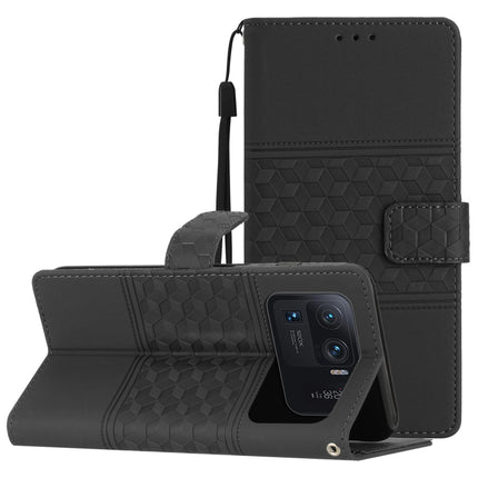 Diamond Embossed Skin Feel Leather Phone Case with Lanyard, For Xiaomi 12 Pro, For Xiaomi 12T / 12T Pro, For Xiaomi Mi 11 Ultra