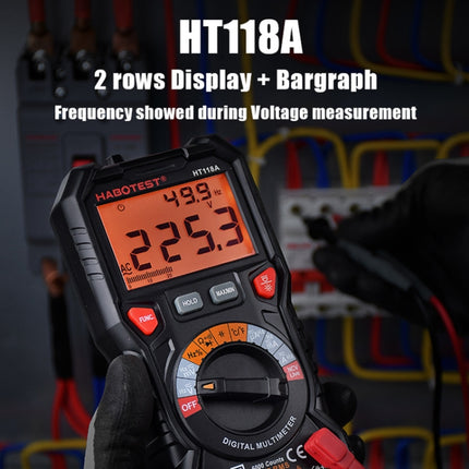 HABOTEST HT118D Portable High-precision Manual Digital Multimeter, HT118D