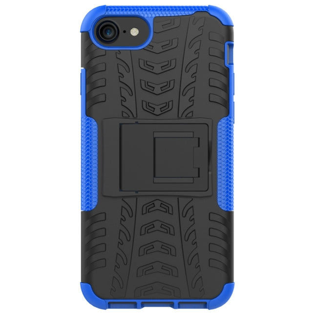 Funda protectora de TPU+PC a prueba de golpes con textura de neumático y soporte, para iPhone SE 2022/SE 2020, para Sony Xperia 10 Ⅱ, para Huawei Honor Play 9A, para Galaxy M30s