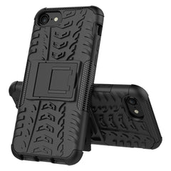 Funda protectora de TPU+PC a prueba de golpes con textura de neumático y soporte, para iPhone SE 2022/SE 2020, para Sony Xperia 10 Ⅱ, para Huawei Honor Play 9A, para Galaxy M30s