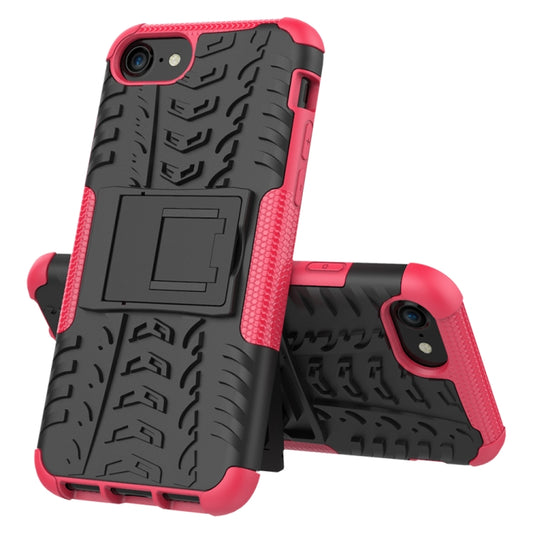 Funda protectora de TPU+PC a prueba de golpes con textura de neumático y soporte, para iPhone SE 2022/SE 2020, para Sony Xperia 10 Ⅱ, para Huawei Honor Play 9A, para Galaxy M30s