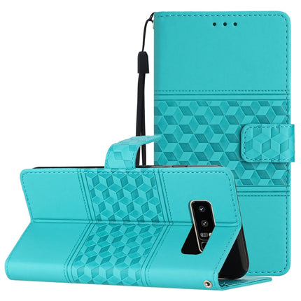 Diamond Embossed Skin Feel Leather Phone Case with Lanyard, For Samsung Galaxy M53, For Samsung Galaxy Note 8, For Samsung Galaxy Note9, For Samsung Galaxy Note10