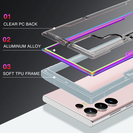 Defender Metal Clear PC Soft TPU Phone Case, For Samsung Galaxy S23 5G, For Samsung Galaxy S23+ 5G, For Samsung Galaxy S23 Ultra 5G