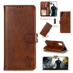 Embossed Happy Cat Pattern Horizontal Flip Leather Case with Holder & Card Slots & Wallet, For Galaxy A51, For Galaxy A71