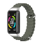 For Huawei Band 6 / Honor Band 6 / Khaki Green Silver