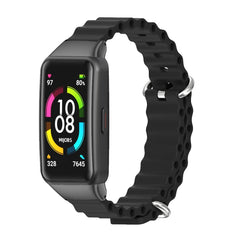 MIJOBS CS Marine Silicone Breathable Watch Band, For Huawei Band 6 / Honor Band 6, For Huawei Band 7 / 7 NFC