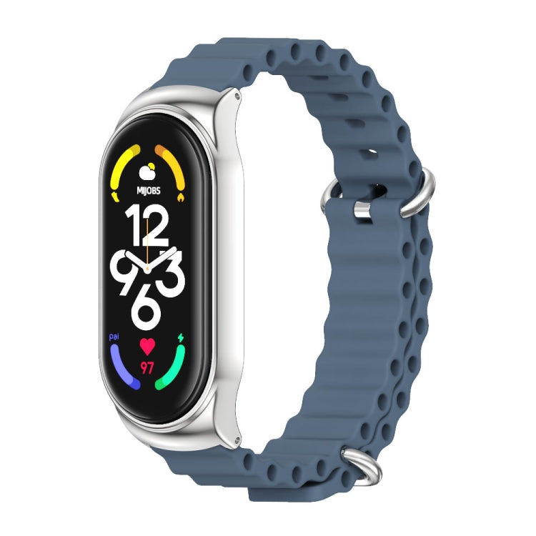 MIJOBS CS Marine Silicone Breathable Watch Band, For Xiaomi Mi Band 6 / 5 / 4 / 3, For Xiaomi Mi Band 7 / 7 NFC