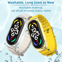MIJOBS CS Marine Silicone Breathable Watch Band, For Xiaomi Mi Band 6 / 5 / 4 / 3, For Xiaomi Mi Band 7 / 7 NFC