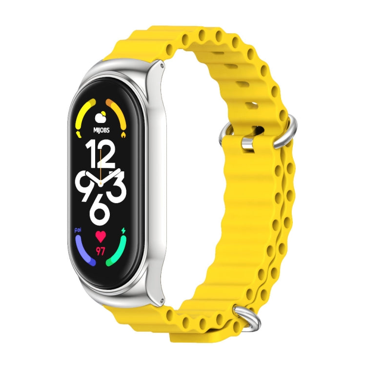 MIJOBS CS Marine Silicone Breathable Watch Band, For Xiaomi Mi Band 6 / 5 / 4 / 3, For Xiaomi Mi Band 7 / 7 NFC