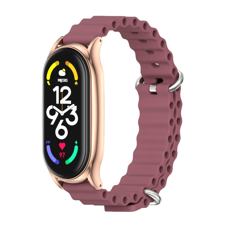 MIJOBS PLUS Marine Silicone Breathable Watch Band, For Xiaomi Mi Band 6 / 5 / 4 / 3, For Xiaomi Mi Band 7 / 7 NFC