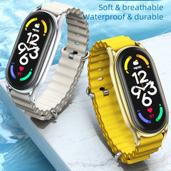 MIJOBS PLUS Marine Silicone Breathable Watch Band, For Xiaomi Mi Band 6 / 5 / 4 / 3, For Xiaomi Mi Band 7 / 7 NFC