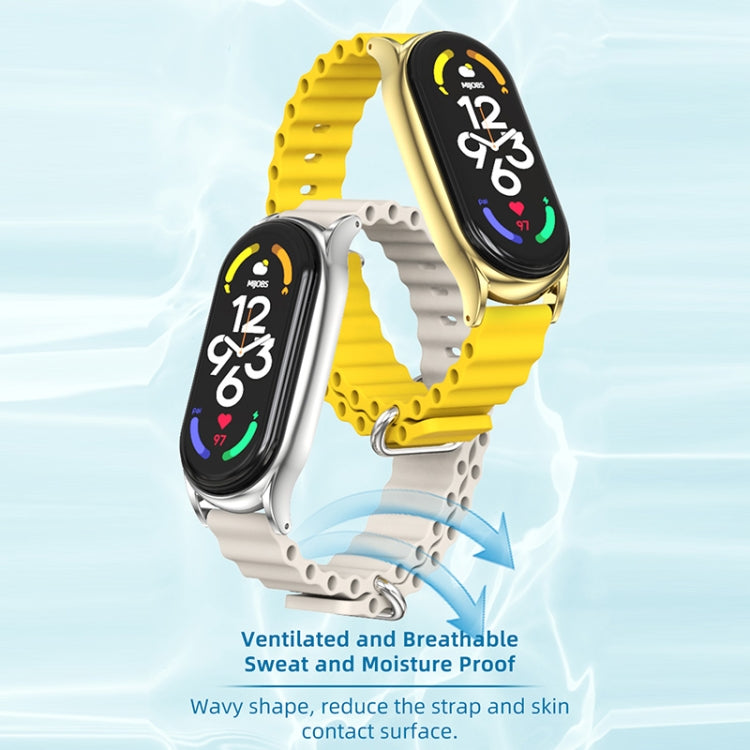 MIJOBS PLUS Marine Silicone Breathable Watch Band, For Xiaomi Mi Band 6 / 5 / 4 / 3, For Xiaomi Mi Band 7 / 7 NFC