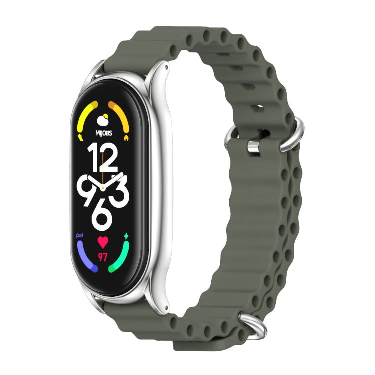 MIJOBS PLUS Marine Silicone Breathable Watch Band, For Xiaomi Mi Band 6 / 5 / 4 / 3, For Xiaomi Mi Band 7 / 7 NFC