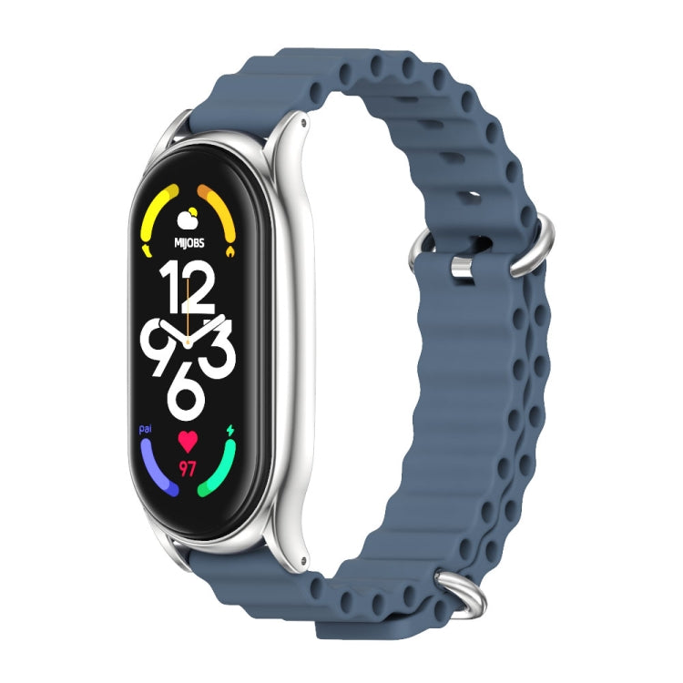 MIJOBS PLUS Marine Silicone Breathable Watch Band, For Xiaomi Mi Band 6 / 5 / 4 / 3, For Xiaomi Mi Band 7 / 7 NFC