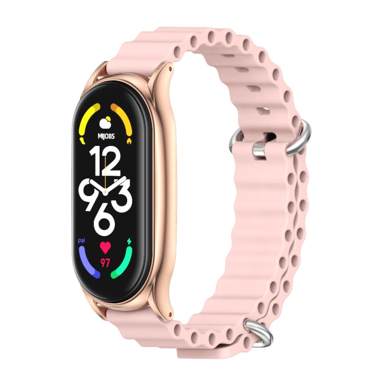 MIJOBS PLUS Marine Silicone Breathable Watch Band, For Xiaomi Mi Band 6 / 5 / 4 / 3, For Xiaomi Mi Band 7 / 7 NFC