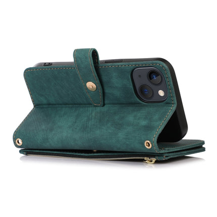 Dream 9-Card Wallet Zipper Bag Leather Phone Case, For iPhone 13, For iPhone 13 Pro, For iPhone 13 Pro Max, For iPhone 12 mini