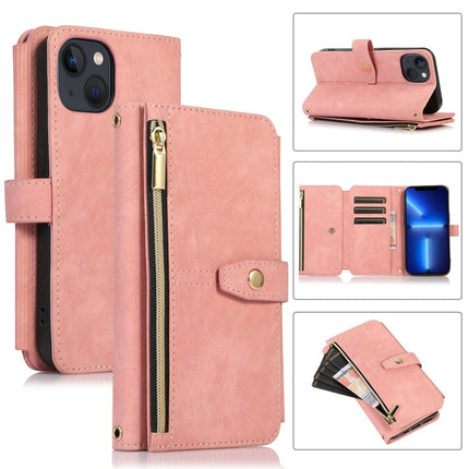 Dream 9-Card Wallet Zipper Bag Leather Phone Case, For iPhone 13, For iPhone 13 Pro, For iPhone 13 Pro Max, For iPhone 12 mini
