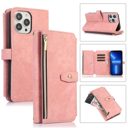 Dream 9-Card Wallet Zipper Bag Leather Phone Case, For iPhone 13, For iPhone 13 Pro, For iPhone 13 Pro Max, For iPhone 12 mini