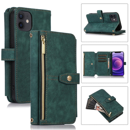 Dream 9-Card Wallet Zipper Bag Leather Phone Case, For iPhone 13, For iPhone 13 Pro, For iPhone 13 Pro Max, For iPhone 12 mini