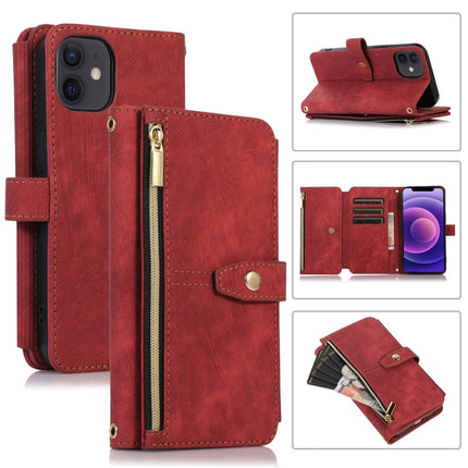 Dream 9-Card Wallet Zipper Bag Leather Phone Case, For iPhone 13, For iPhone 13 Pro, For iPhone 13 Pro Max, For iPhone 12 mini