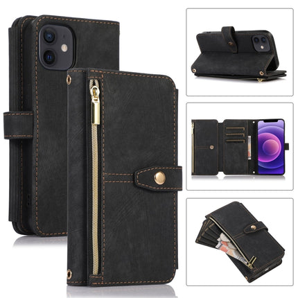 Dream 9-Card Wallet Zipper Bag Leather Phone Case, For iPhone 13, For iPhone 13 Pro, For iPhone 13 Pro Max, For iPhone 12 mini